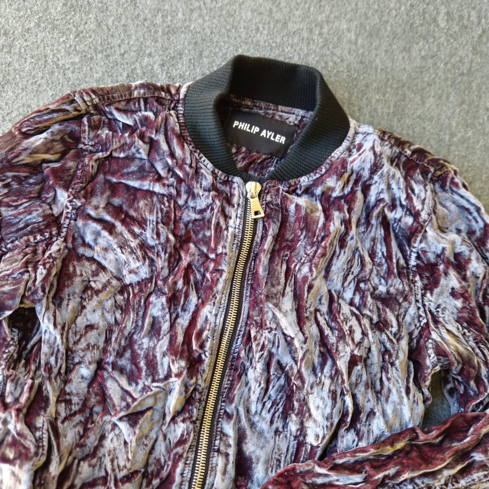 Philip Ayler Crushed Velvet Bomber Jacket Women S Elevated History Indie Sleaze